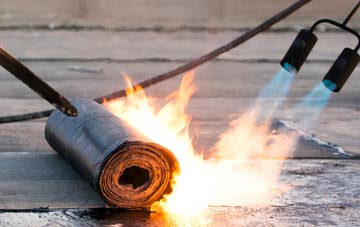 Down asphalt flat roofing repairs