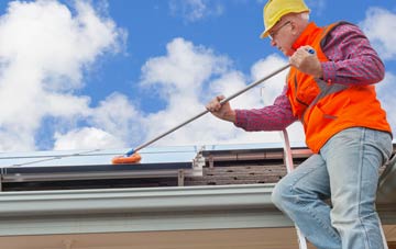 Down soft wash roof cleaning